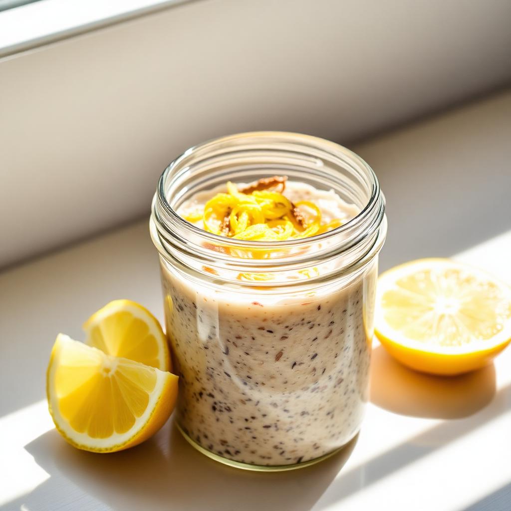 Avena nocturna con limón