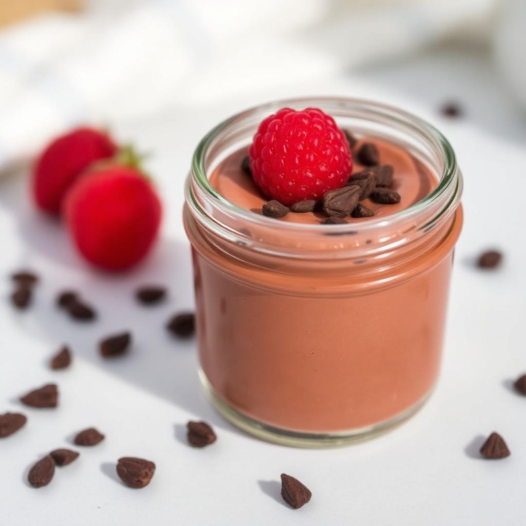 Mousse de cacao saludable