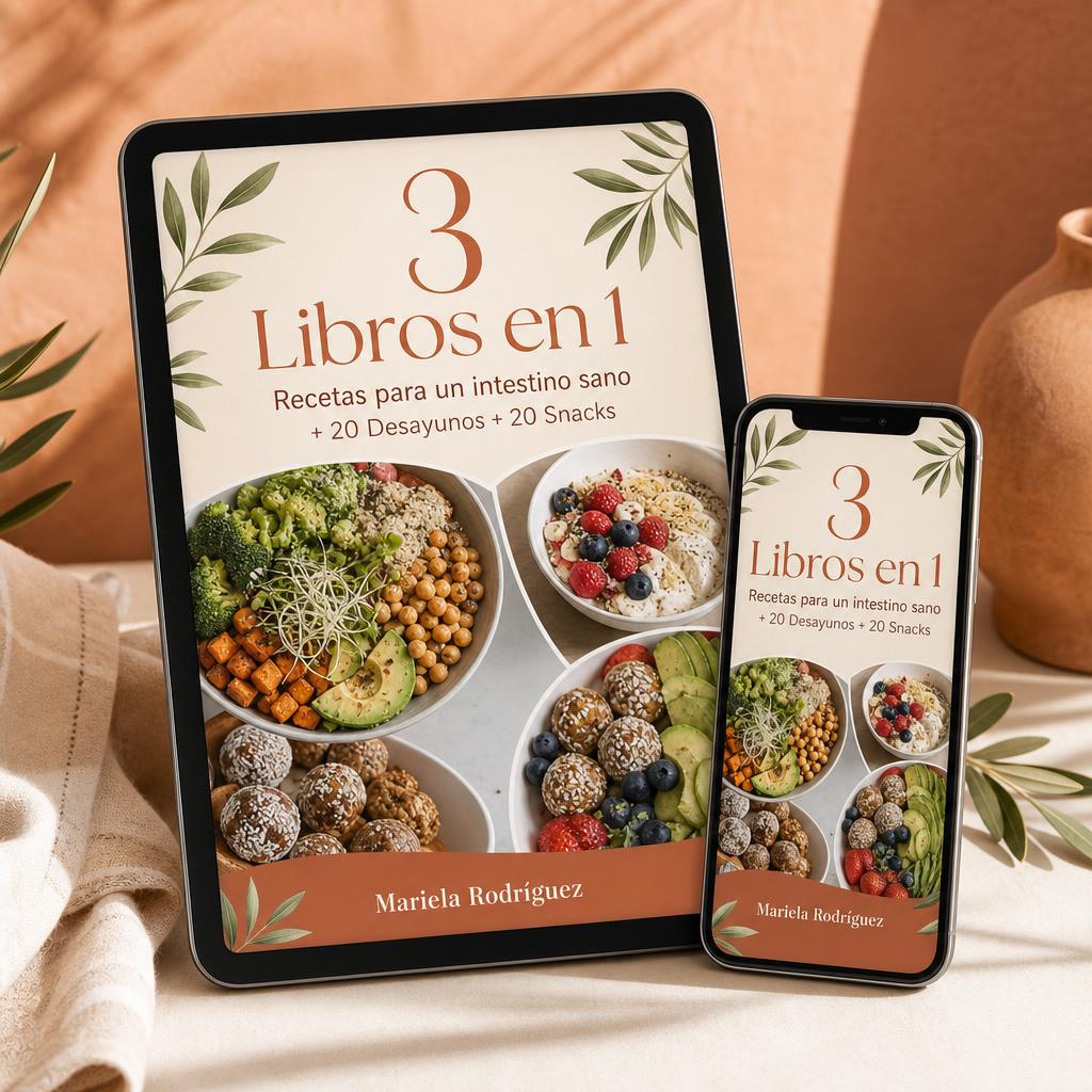 3 libros en 1: Recetas para un intestino sano + 20 Desayunos + 20 Snacks