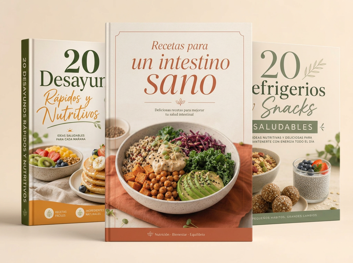 Paquete completo: ebook Recetas para un intestino sano más los 2 bonos exclusivos